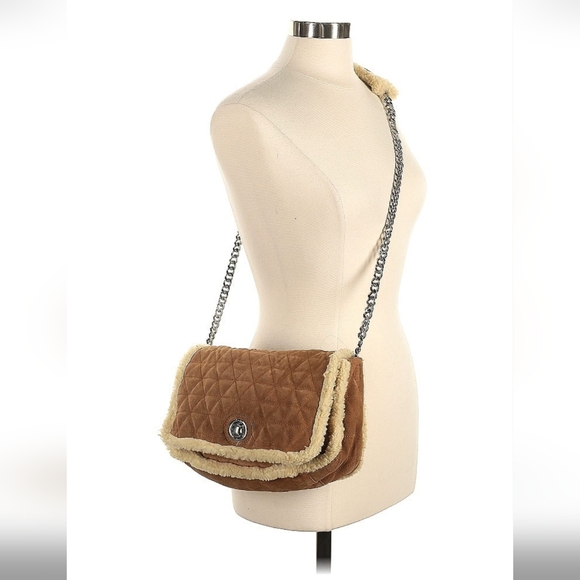 Zara Suede and Sheerling Quilted Crossbody - Picture 3 of 7